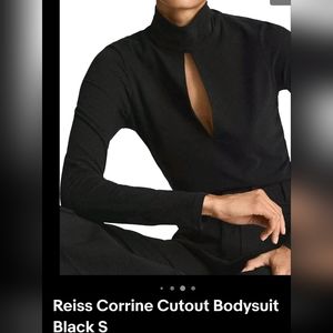 Nwt Reiss black turtleneck cutout bodysuit SIZE S